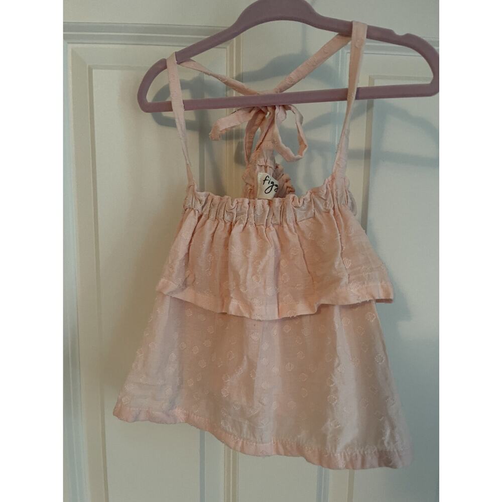 Figge Pink swiss dot flocked swing top